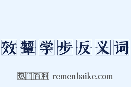 效颦学步反义词是什么意思的图片